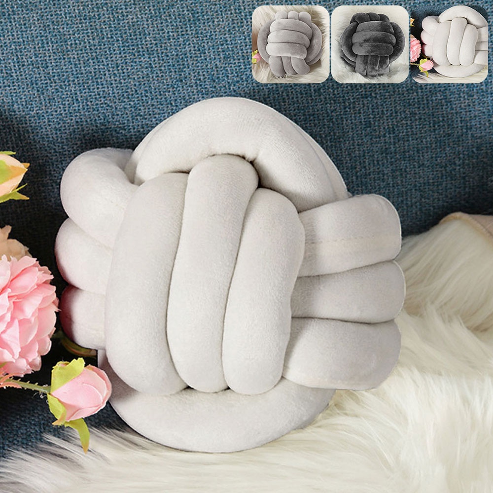 Gối Đệm Nhung Thắt Nút Hiện Đại 7.9'' Trang Trí Ghế Sofa Phòng Ngủ/Văn Phòng/Nhà Cửa