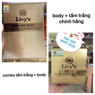 Combo kem body livy's + tắm trắng livy's vàng