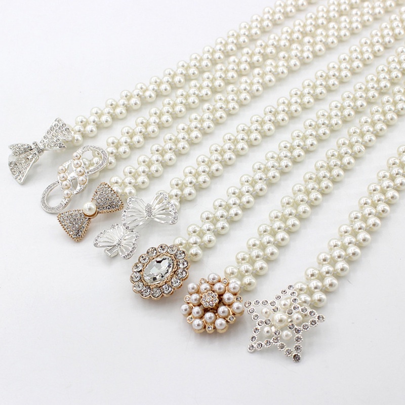 1 thắt lưng co giãn đính đá thời trang