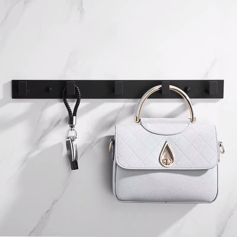 Bộ 3 / 4 / 5 / 6 Móc Treo Khăn / Nón / Áo Khoác / Khăn Tắm Màu Đen Tiện Dụng