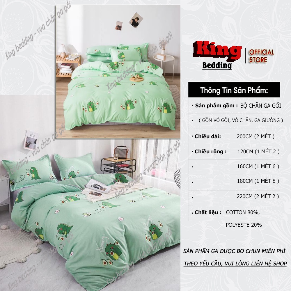 Bộ Chăn Ga Gối, Ga Giường Cotton Poly Hè Thu, Miễn Phí Bo Chun Họa Tiết Dễ Thương, Set 4 Món, 5 Món M2, M6, M8, 2M2  Kin | BigBuy360 - bigbuy360.vn