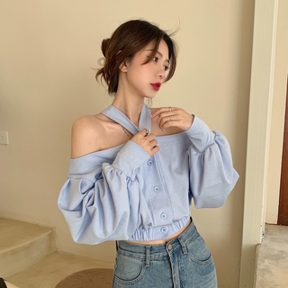 Áo Sơ Mi Nữ Tay Dài Trễ Vai Gợi Cảm 42592