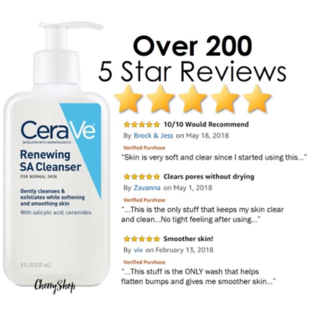 [Có sẵn/Hàng Mỹ] Sửa rửa mặt dịu nhẹ và se khít lỗ chân lông CeraVe Renewing SA Cleanser (237ml) | BigBuy360 - bigbuy360.vn