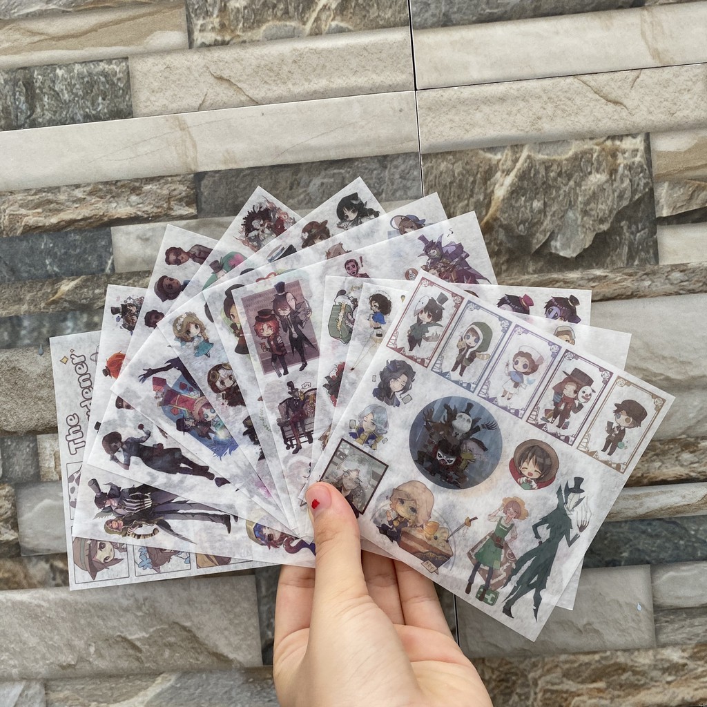 Ảnh dán lẻ tấm sticker Identity V album ảnh dán anime idol dễ thương