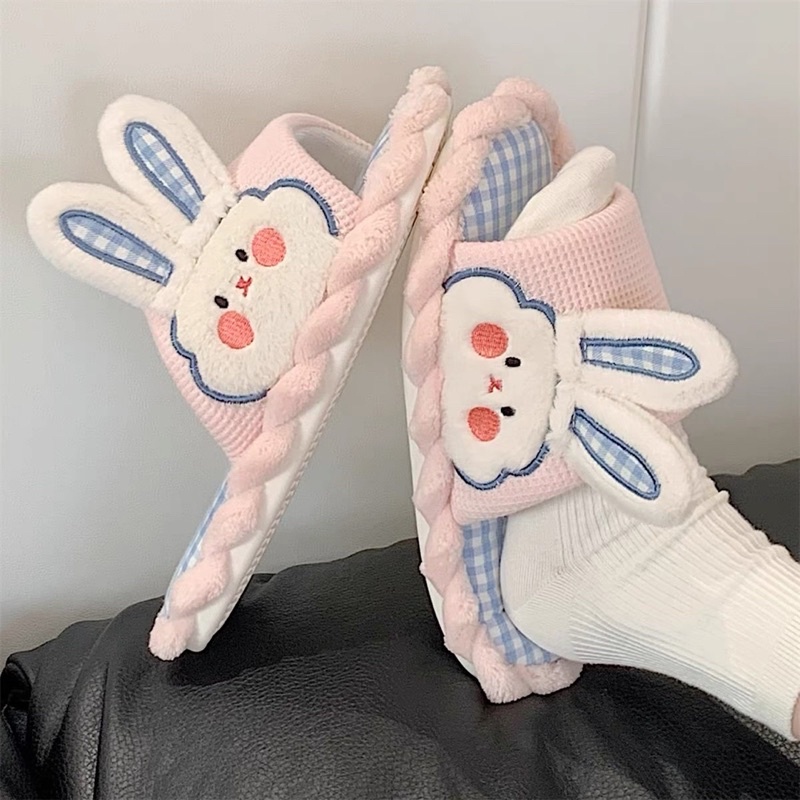 Dép bông đi trong nhà hình thỏ dễ thương phong cách Ulzzang