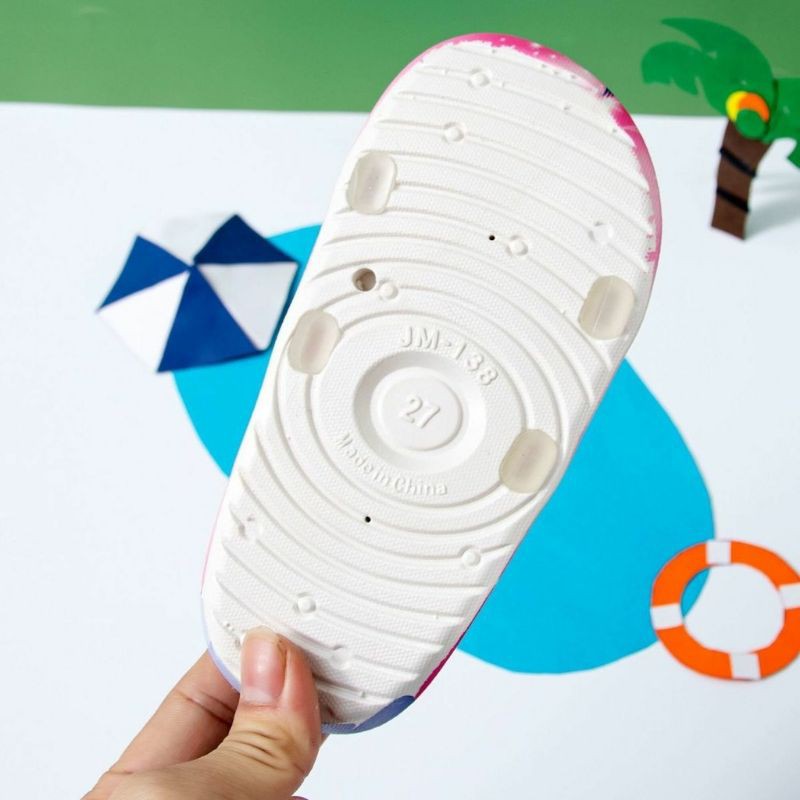 Dép quai ngang cho bé gái công chúa Sofia Elsa siêu nhẹ đế mềm chống trượt họa tiết hoạt hình xinh xắn cho bé