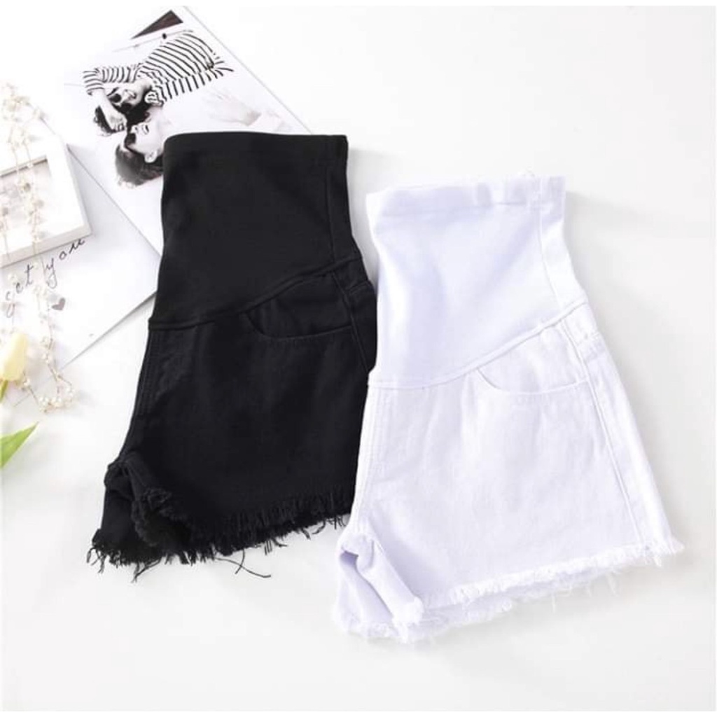 Quần Sooc Bầu Kaki Cạp Cao.Quần Bầu Cạp Chéo Có Dây Chun Chỉnh Bụng A040 Lin Store66