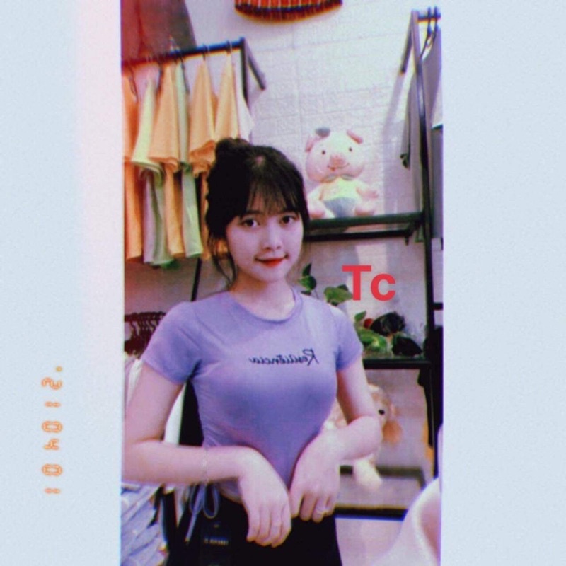 Áo croptop rút hông tím TC6