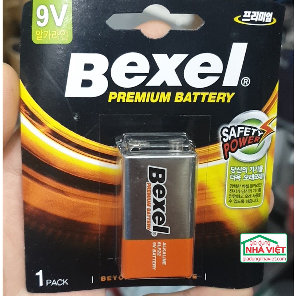 Pin vuông 9V 6F22 Bexel Alkaline Premium Battery Hàn Quốc