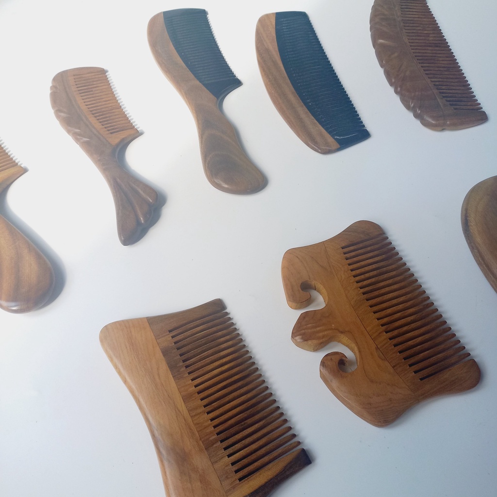 Lược Gỗ Bách Xanh Vintage Chải Tóc Bền Đẹp Nhiều Loại Nhiều Kích Cỡ Của Vitrapro