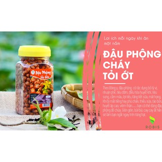 ĐẬU PHỘNG CHÁY TỎI ỚT chính hãng Robis (220g/hũ)