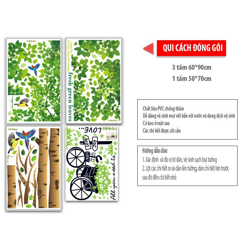 (Size Lớn) Decal dán tường BIG TREE HPM1098