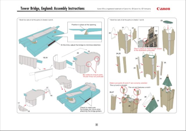 Mô hình giấy công trình cầu tháp London