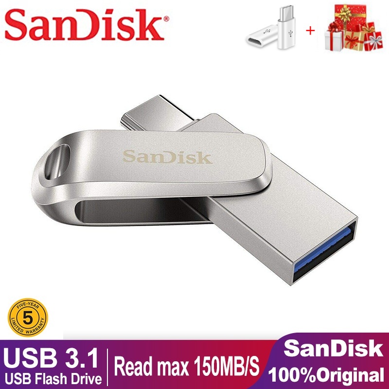 Sandisk Ổ Đĩa usb Loại c 128gb 64gb 32gb 512gb 256gb Tốc Độ Cao