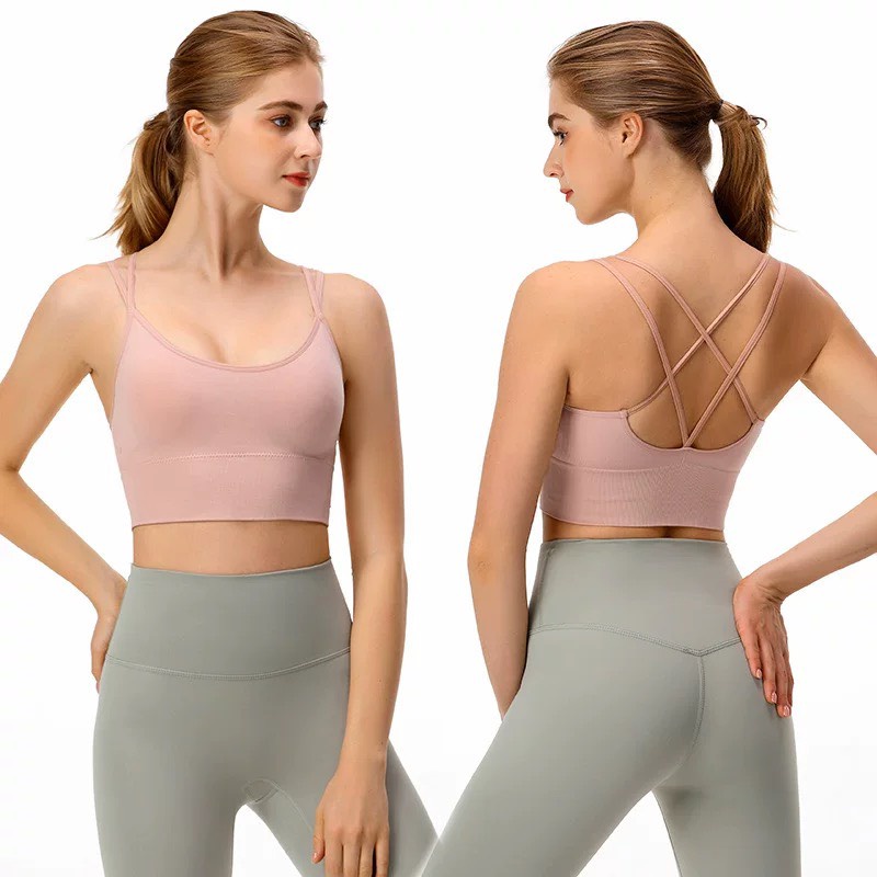 Áo Bra Dây Tập Gym Yoga Nữ ❤️SIÊU RẺ❤️ Dáng Ôm Croptop Thun Siêu Mềm Mịn Có Mút Ngực Đồ tập Rẻ Mà Đẹp 𝐆𝐘𝐌𝐒𝐓𝐎𝐑𝐄 811