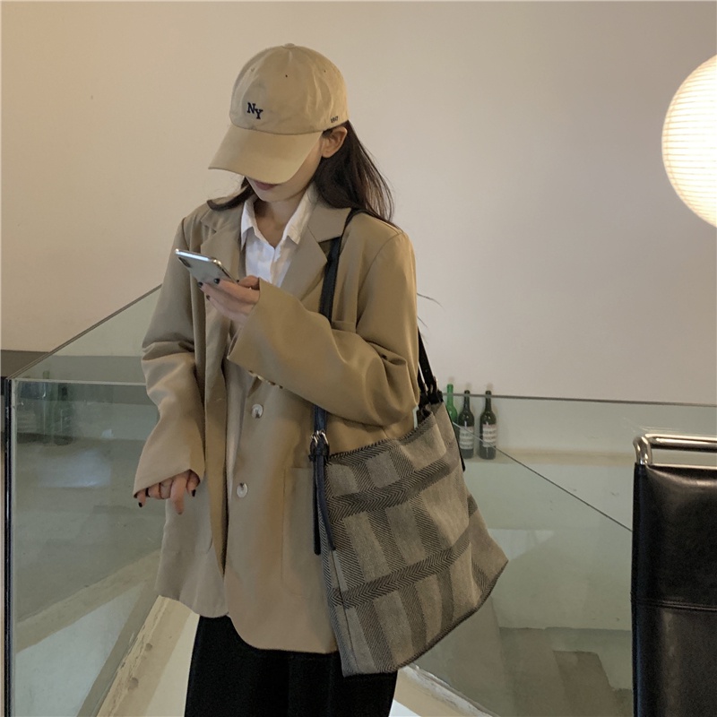 Túi Xách Vải Canvas Cỡ Lớn In Họa Tiết Thổ Cẩm Xinh Xắn Cho Nữ