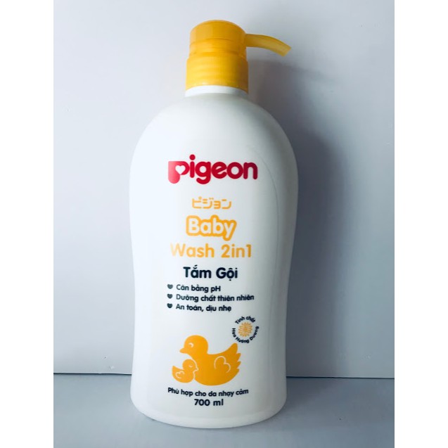 Sữa Tắm Gội 2in1 Trẻ Em Pigeon 700ml