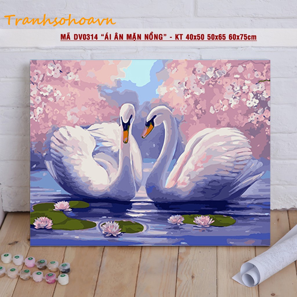 Tranh Số Hóa Tự Tô Màu 💝FREESHIP💝 Tranhsohoavn Động Vật Mới Lạ Siêu Đáng Yêu, Mẫu Mới Hàng Có Sẵn