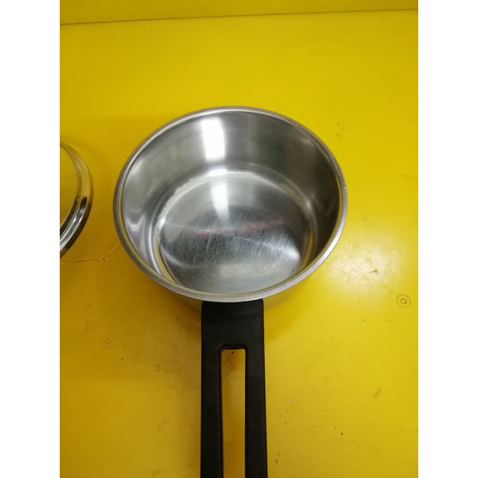 Quánh inox nội địa Nhật, size 15cm, cao 7cm (mã 803), Dùng được bếp từ