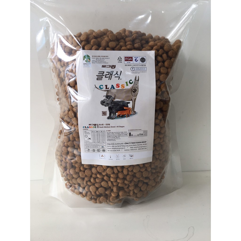 [1kg] THỨC ĂN HẠT CHO CHÓ DOG CLASSIC (NK HÀN QUỐC)