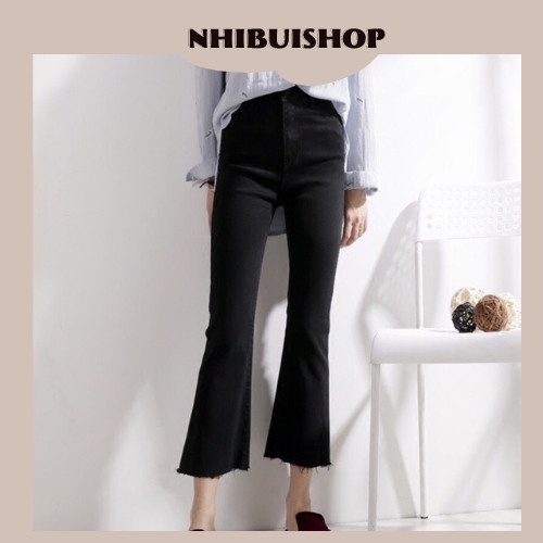 Quần Jeans Đen Ống Loe (kèm clip) CEN FASHION