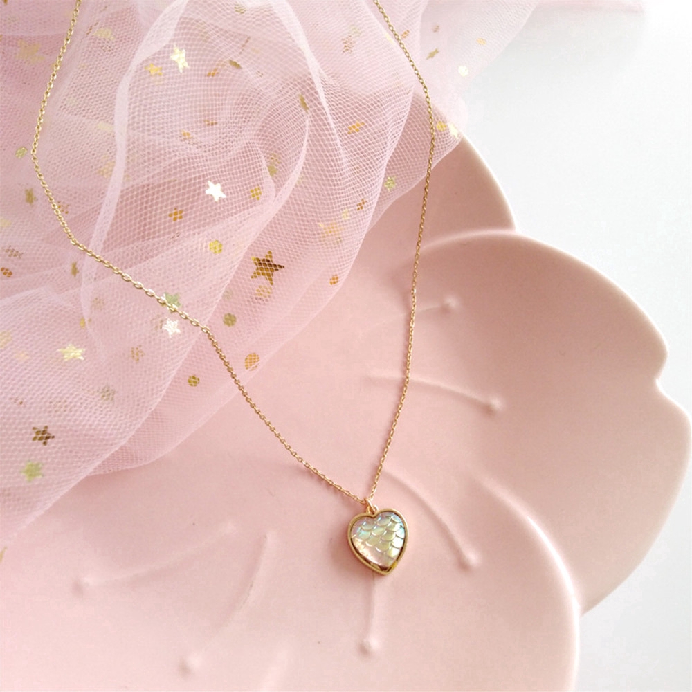 Cod Qipin Dây Chuyền Hợp Kim Mặt Hình Trái Tim Xinh Xắn Cho Nữ