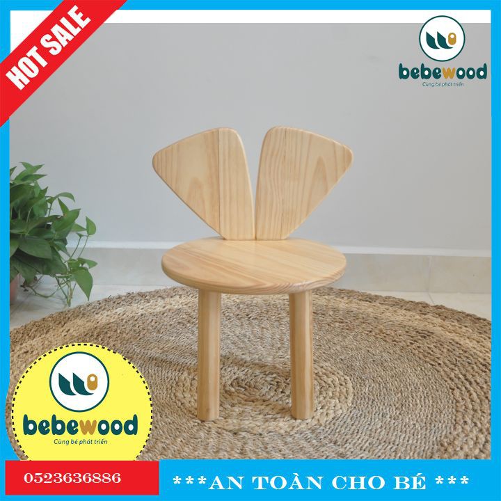 🌈🌈Ghế Butterfly Gỗ Tự Nhiên Cho Bé - Bebewood