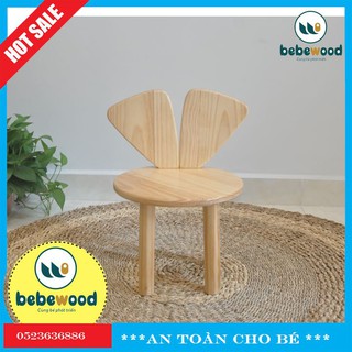 Ghế Mầm Non ⚡ AN TOÀN, HIỆN ĐẠI ⚡ Ghế Butterfly Gỗ Tự Nhiên Cho Bé - Bebewo