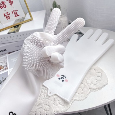 LINE FRIENDS găng tay silicone rửa bát đĩa chống mài mòn dày chống trượt