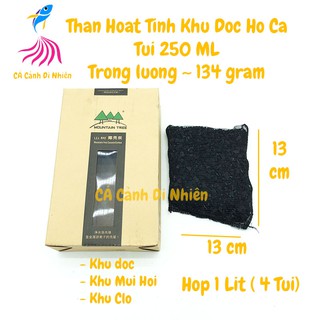 Than hoạt tính Mountain Tree CoconutCarbon khử độc hồ cá túi 250 ML
