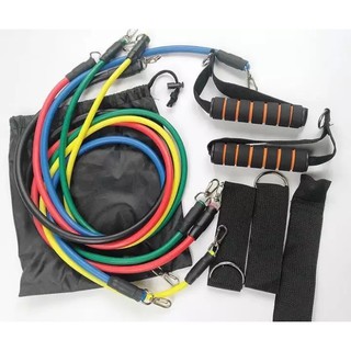 Dây Ngũ Sắc tập Gym bộ 5 dây kháng lực tập thể hình dây đàn hồi tập thể lực đa năng Cao Cấp