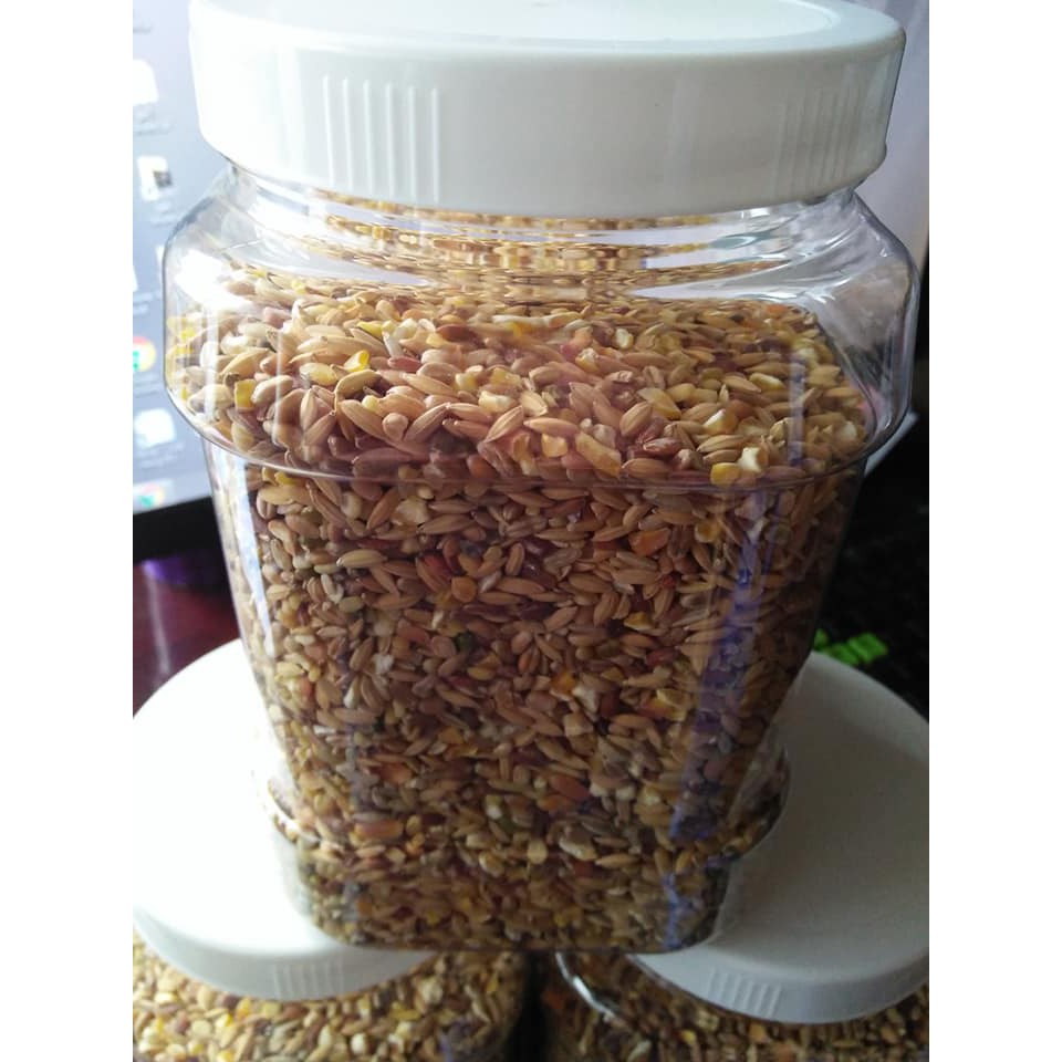 Hũ 1 kg ngũ cốc thức ăn chim bồ câu , gà tre