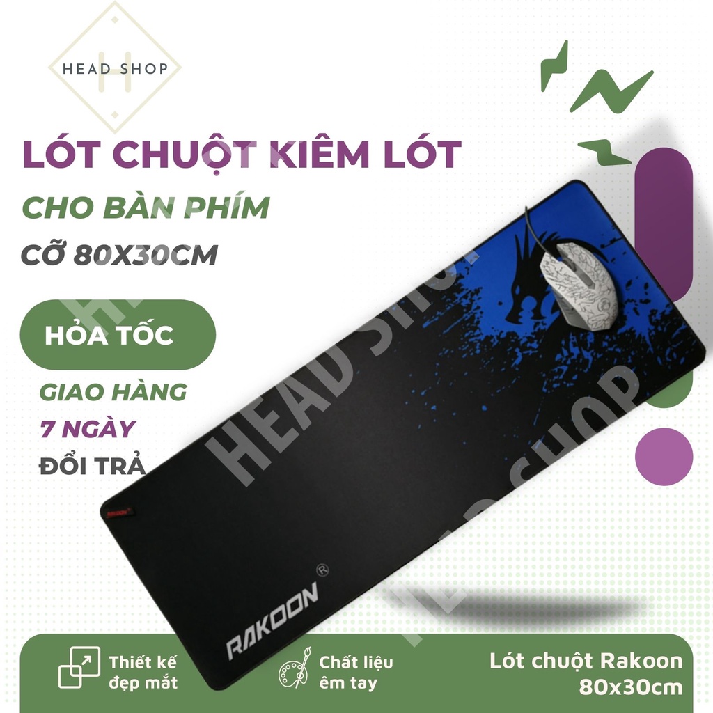Lót Chuột + Bàn phím Mẫu 3 siêu dài,Size Lớn 30 x 80 cm RaKoon giá siêu rẻ (Mẫu 3) HEAD SHOP