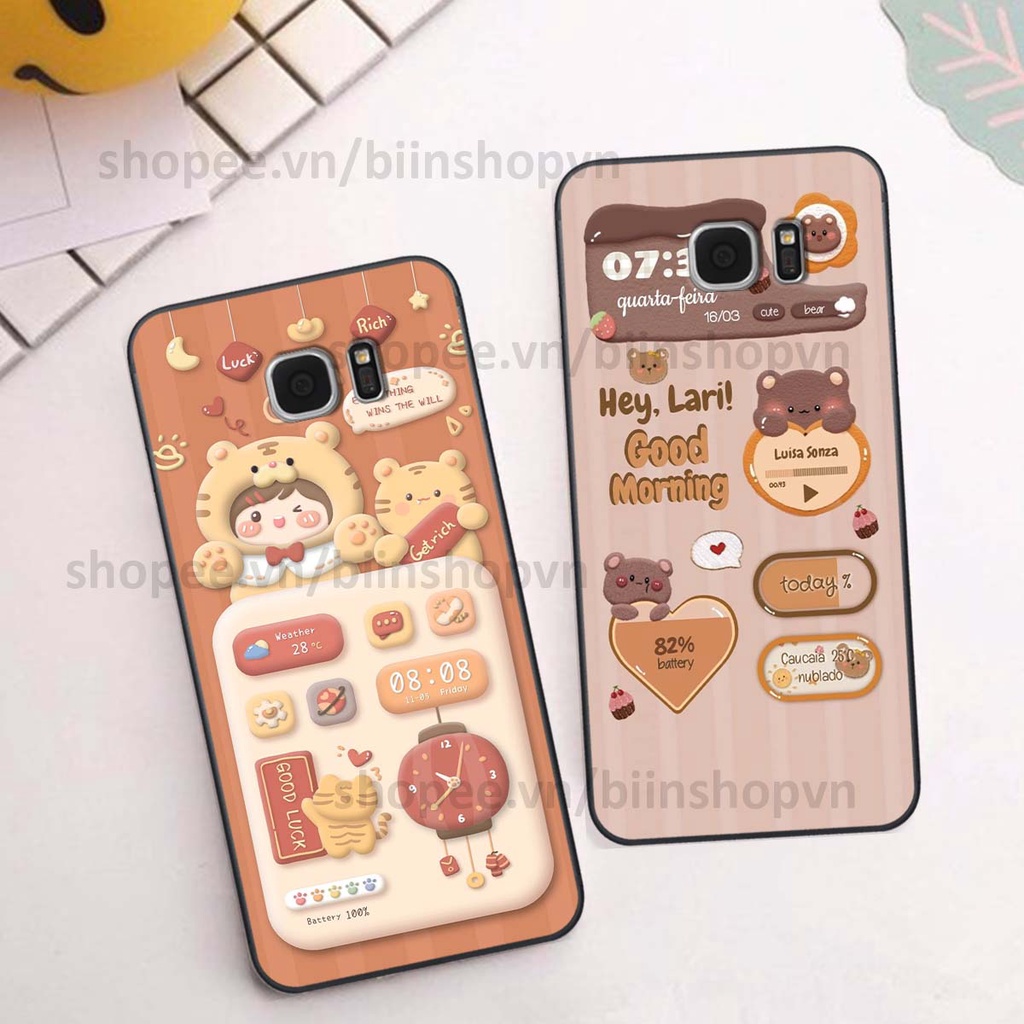 Ốp Samsung S6 / S6 EDGE / S7 / S7 EDGE in 3D icon gấu nổi siêu xinh, siêu đáng yêu, cá tính phong cách