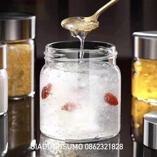 Hũ thủy tinh nắp thiếc dùng chưng yến, đựng gia vị, làm sữa chua