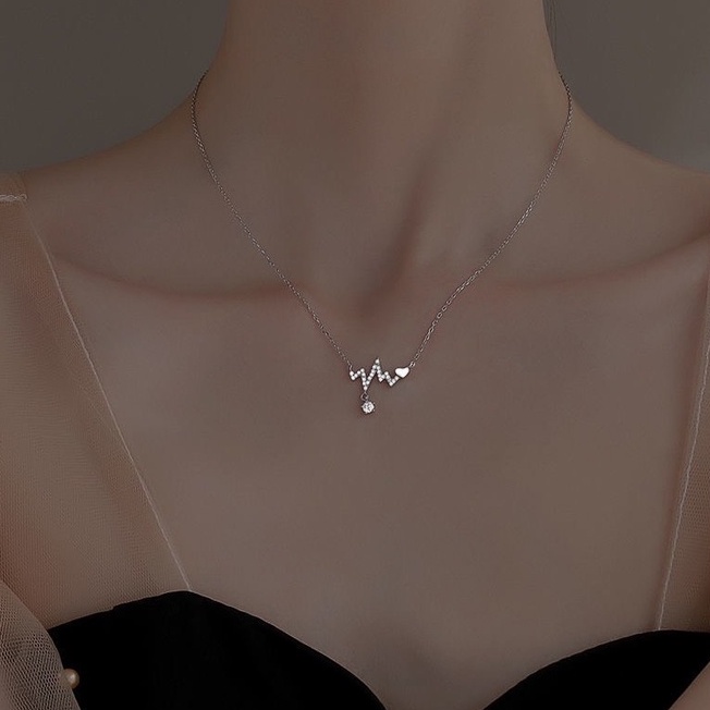 Dây chuyền nữ Madeline V55 mặt nhịp tim đính đá xinh xắn