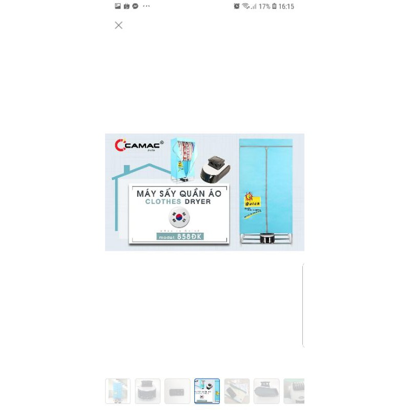 Tủ sấy quần áo Camac