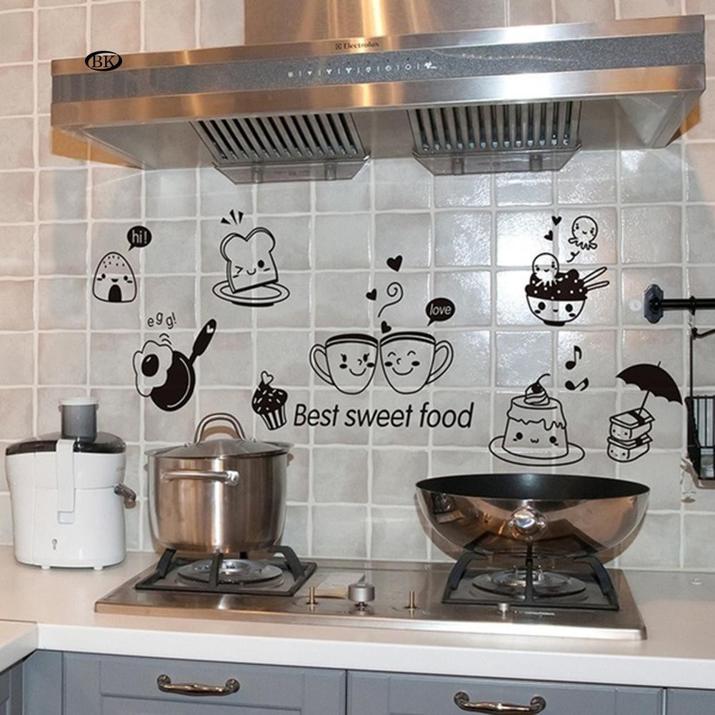 Nhãn Dán Tường Trang Trí Phòng Ăn / Ăn / Cà Phê Họa Tiết Bánh Ngọt / Thức Ăn Ngọt Ngào