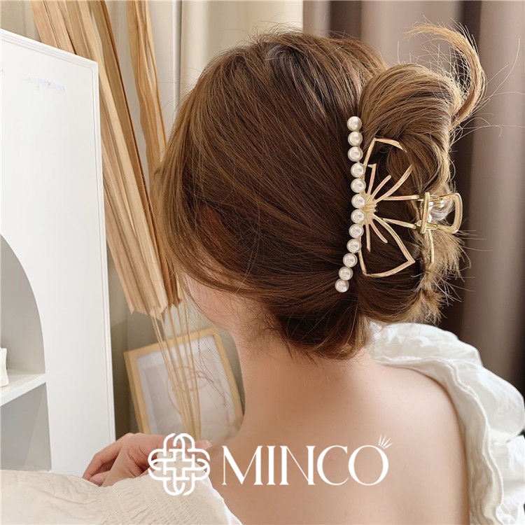 Kẹp tóc càng cua kim loại Minco Accessories phong cách tiểu thư KT07
