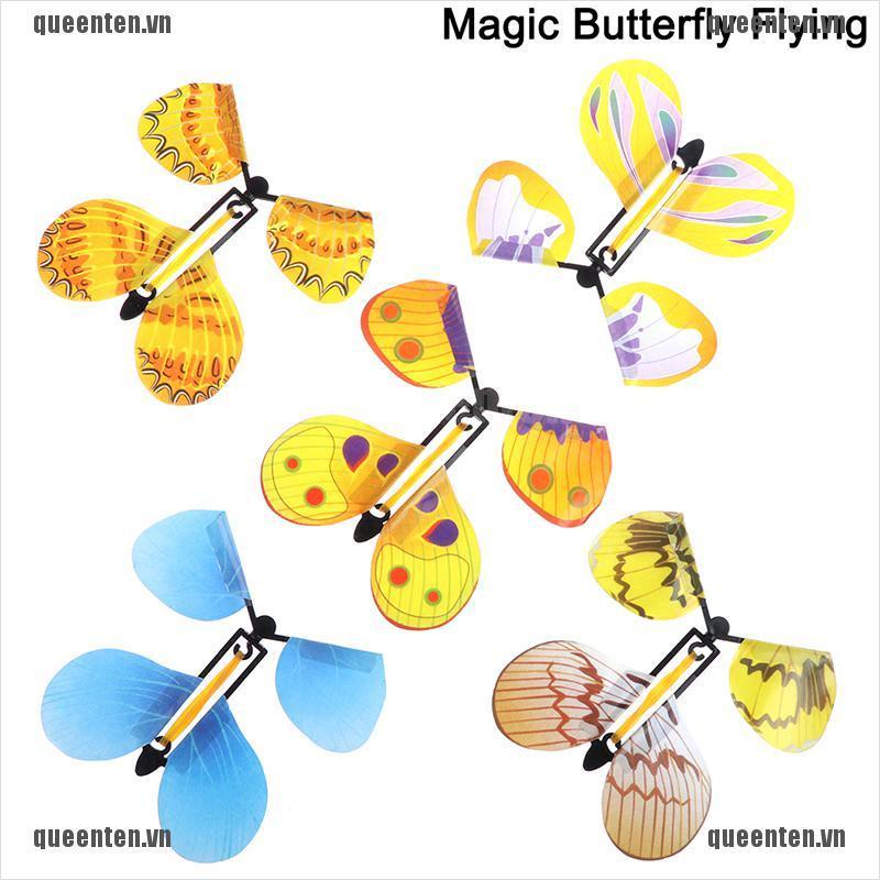 Flying butterfly surprise greeting card book magic toy fly wind up magic props QUVN