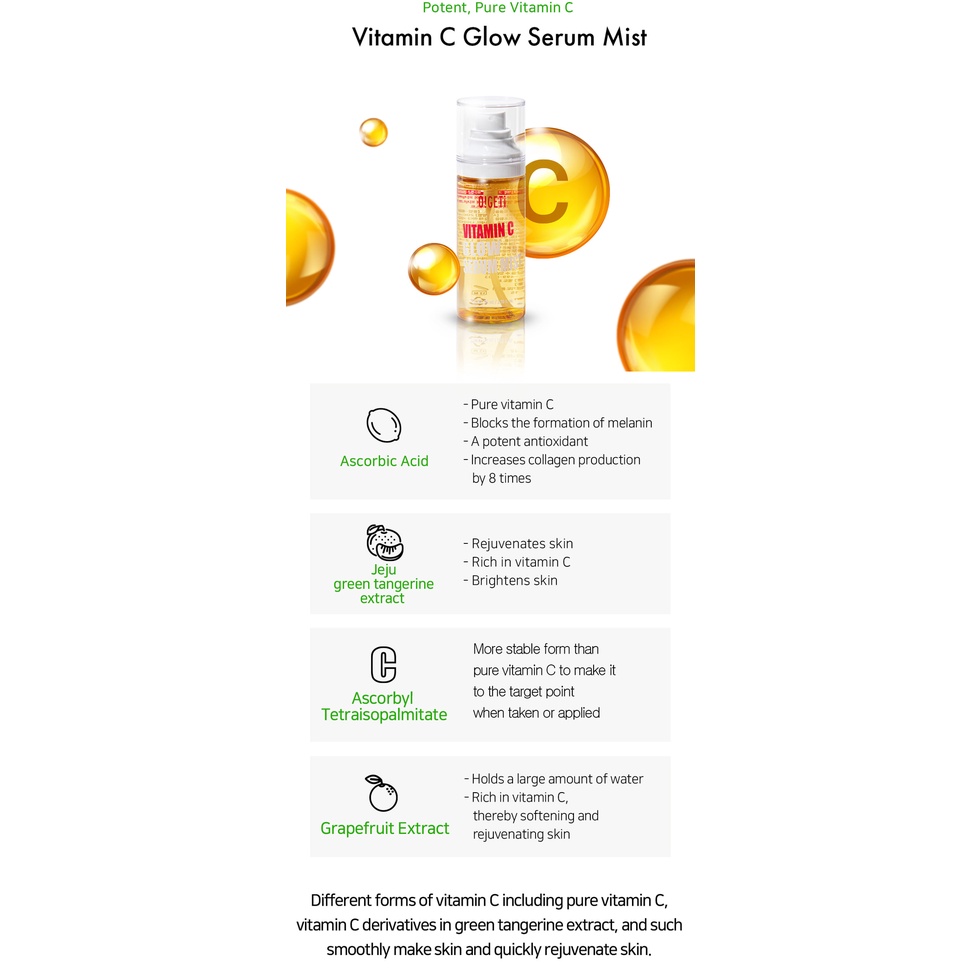 OIGETI Ogeti Vitamin C Glow serum Mist 80ml / Korea shipping