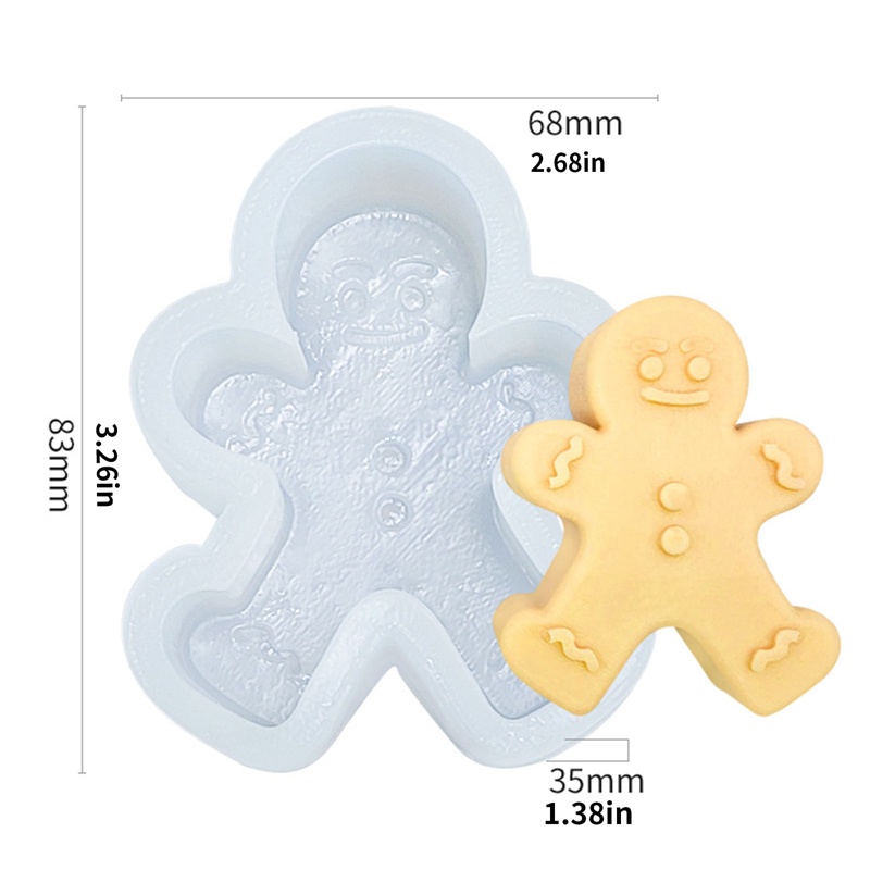 Khuôn Silicone Làm Nến Thơm Hình Ông Già Noel 3D