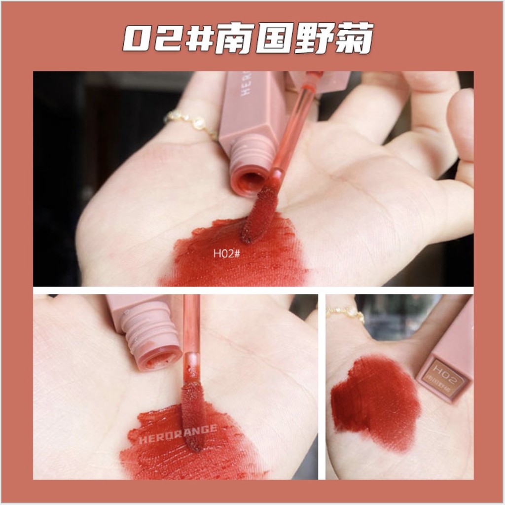 Son kem Herorangge vỏ vuông chất son mịn môi - Sammi beauty - G10