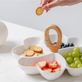 Khay Mứt Tết Đựng Bánh Kẹo Hoa Quả Hình Trái Tim Có Tay Cầm BéBeBeShop