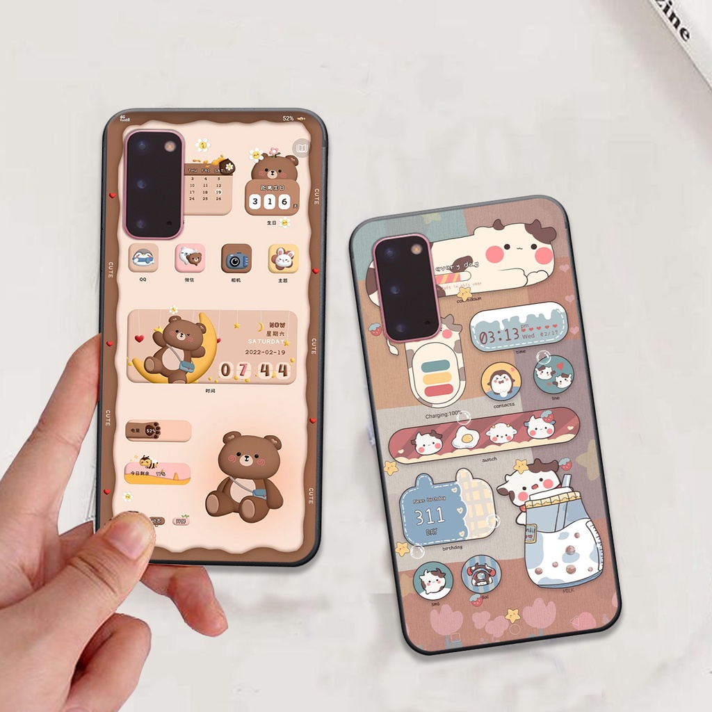 Ốp Samsung S20 / S20 Plus / S20 Fe / S20+ / S20 ULTRA bộ hình gấu , thỏ hồng cute dễ thương giá rẻ siêu bền