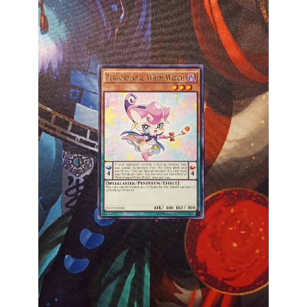 Thẻ bài Yugioh chính hãng Performapal Whim Witch - INOV-EN002 - Rare Unlimited 