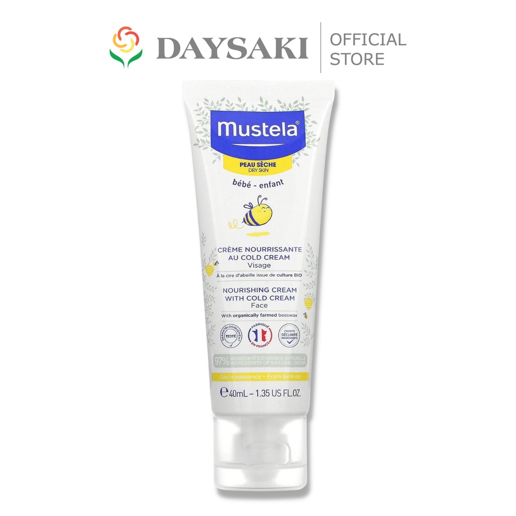 Mustela Kem Dưỡng Da Mặt Cho Trẻ Sơ Sinh Và Em Bé Da Khô Nourishing Cream With Cold Cream 40ml