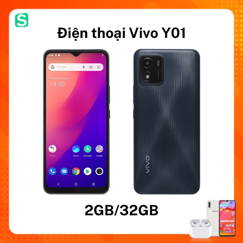 Điện thoại VIVO Y01  Hàng chính hãng - Bảo hành 12 tháng trên toàn quốc