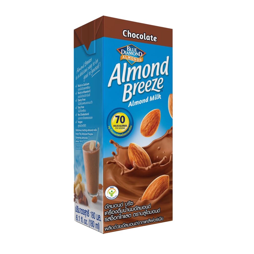 [HSD 30/08/2022] Sữa hạt hạnh nhân CHOCOLATE ALMOND BREEZE 180ml