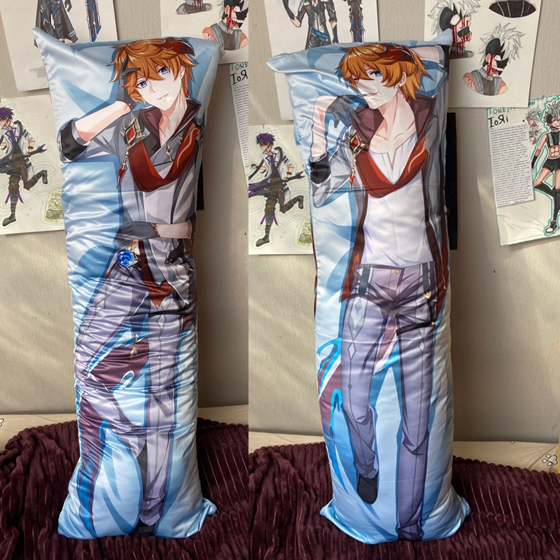Vỏ Gối Dài In Hình Dakimakura Game Genshin Impact Tartaglia Cos